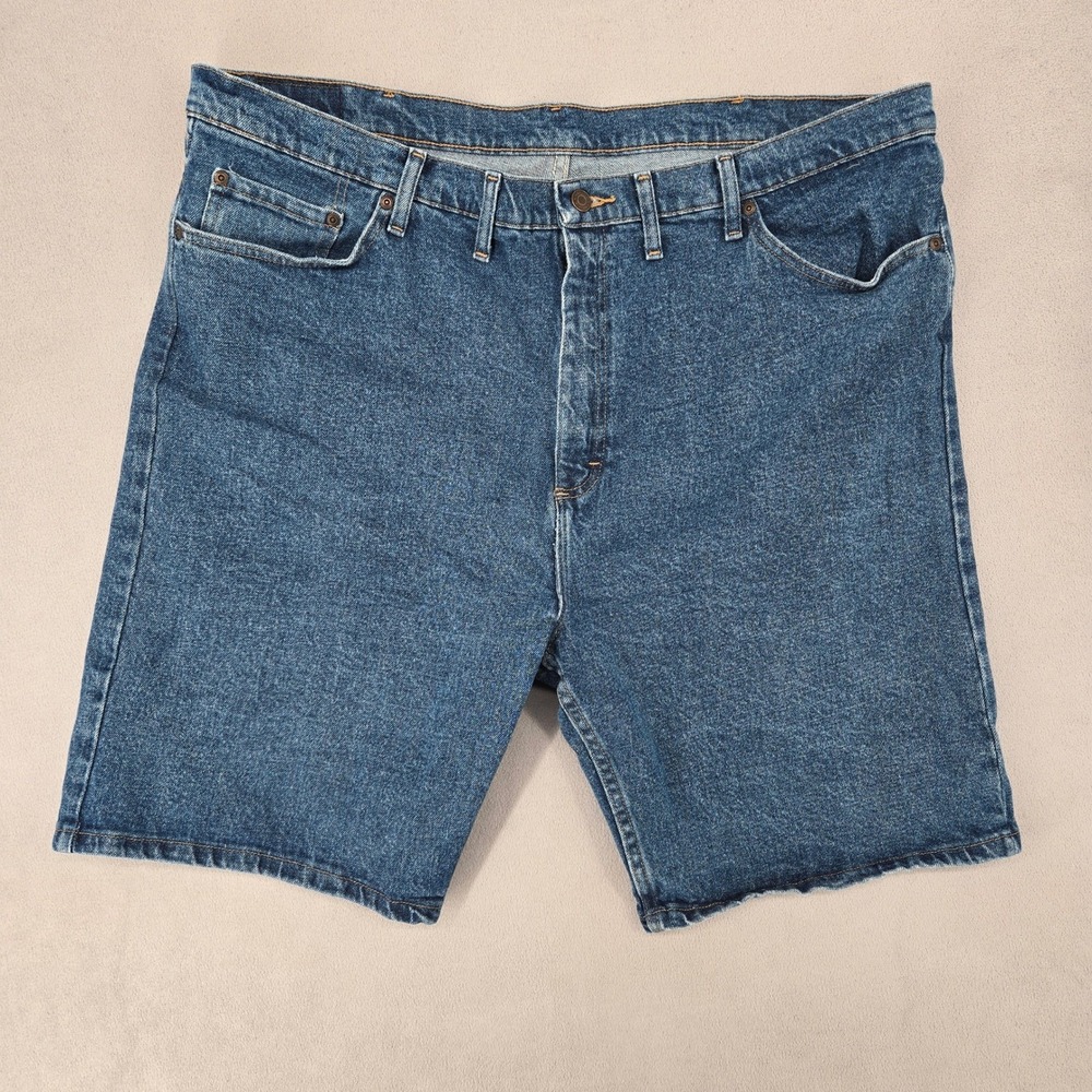 Wrangler Mens 44 Relaxed Fit Denim Shorts 606WFBN Blue Workwear Dadcore